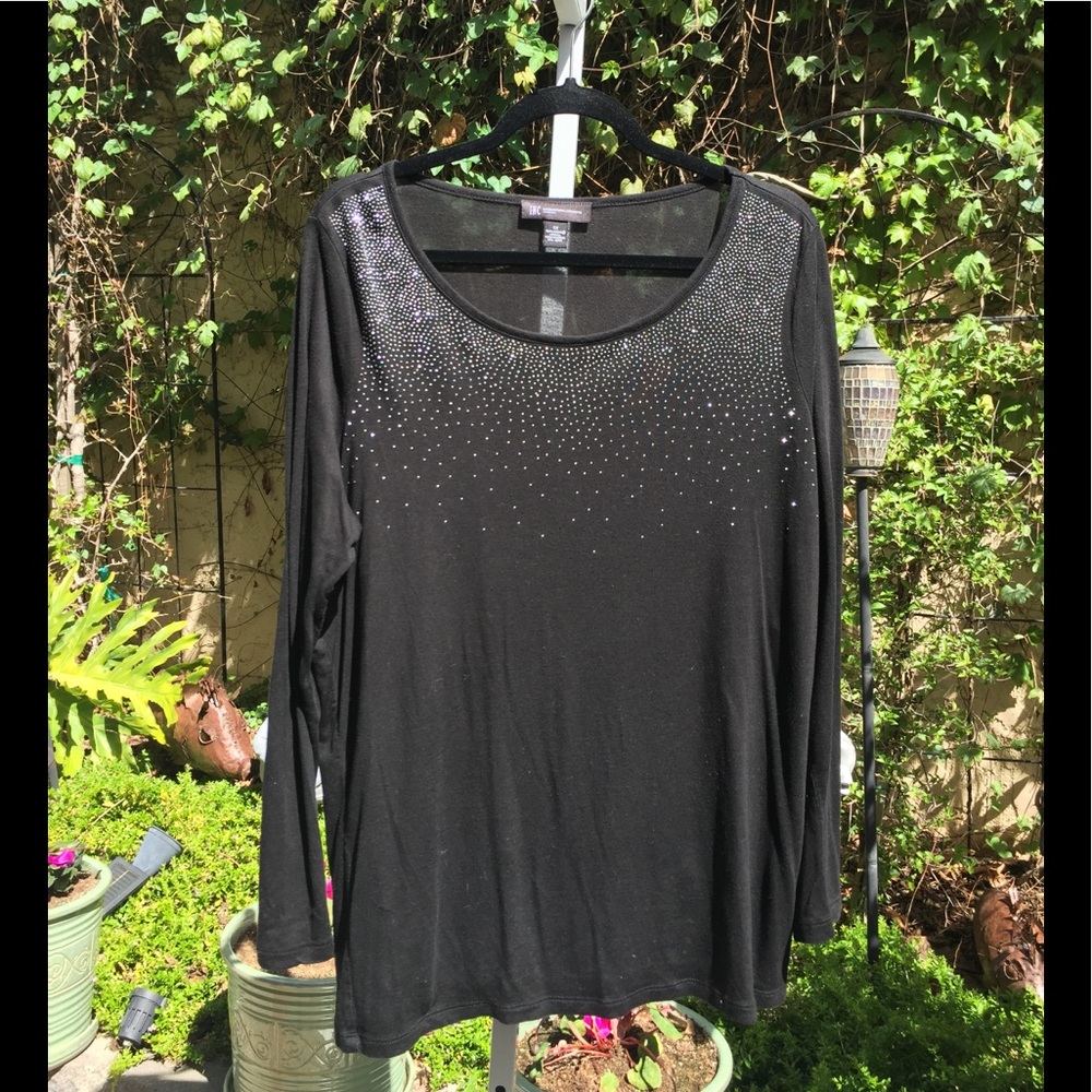 I.N.C. Long Sleeve Tee with Rhinestones.